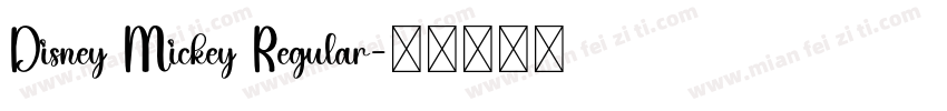 Disney Mickey Regular字体转换